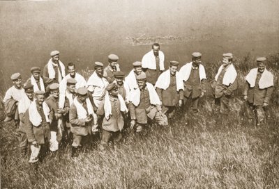 Bathing Parade, Dorchester, illustration from German Prisoners in Great Britain by English Photographer